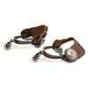 Image 1 : Pair of fancy spurs marked &#8220;L.D. Stone &amp; Co/ San  Francisco&#8221; with leather s