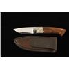 Image 1 : Custom knife and leather sheath; knife is  approximately 7.5&#8221; overall with