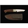 Image 2 : Custom knife and leather sheath; knife is  approximately 7.5&#8221; overall with