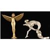 Image 1 : Lot of 2 antique hood ornaments; one the Winged  Goddess (ca 1920&#8217;s-30&#8217;s);