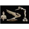 Image 2 : Lot of 3 vintage hood ornaments including a diving  woman with radiator cap