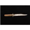 Image 2 : Clip point Bowie knife with stag grip and simple  cross guard, approximatel