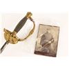 Image 1 : U.S. Officer&#8217;s sword and metal scabbard in overall  good to very good condi