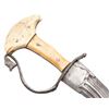 Image 4 : Mid-East to India curved dagger with bone grip and  pommel plus iron guard,