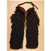 Image 1 : Heavy duty lined leather and Angora wooly chaps  with unmarked tooled leath