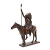 Image 4 : Bronze of Indian warrior with lance on horseback,  approximately 12&#8221; in hei