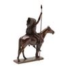 Image 5 : Bronze of Indian warrior with lance on horseback,  approximately 12&#8221; in hei