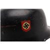 Image 2 : Nazi Fireman&#8217;s metal helmet and liner with partial  chin strap; overall goo