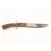 Image 1 : Bowie knife from 19th Century with stag grip,  approximately 13&#8221; overall wi