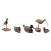 Image 6 : Lot of 5 old decoys and carvings including a  carved mallard with glass eye