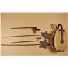 Image 1 : Lot of collectibles including a large iron and  wood block &amp; tackle, approx