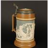 Image 2 : Metlach stein, #783, half Liter relief stein (Bock  Beer); inlaid lid.   Es