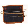 Image 1 : Lot of 2 riding crops and a child&#8217;s saddle blanket  with Texas Stars.    Es