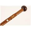 Image 2 : Folk art wood carved and inlaid cane,  approximately 35&#8221; overall; probably