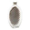 Image 3 : Glass flask with metal cap with gold reverse  painted label: &#8220;Merry Christm
