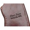 Image 1 : Set of 2 skinning knives in leather combo sheath  marked &#8220;Track Knives/Whit