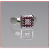 Image 1 : Fine Quality Ruby and Diamond Ring with 12 round  cut pave set rubies and 2