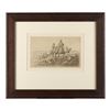 Image 2 : Two framed and matted Western etchings by noted  artist, Edward Borein (187