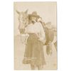 Image 16 : Great lot of 29 photo postcards and photos of  early 1900&#8217;s cowgirls, femal