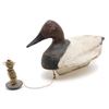 Image 1 : Great old carved wood duck decoy with glass eyes,  approx. 16&#8221; x 8&#8221; x 7&#8221; wi
