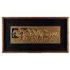Image 1 : Framed bronze plaque of 6 galloping horses in  relief by Western artist Al