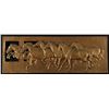 Image 2 : Framed bronze plaque of 6 galloping horses in  relief by Western artist Al