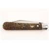 Image 2 : Rare Shrade Cutlery Co. mechanical pocket knife  with stag slabs, approxima