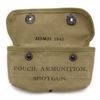 Image 1 : WW II era U.S. olive green woven pouch for shotgun  ammunition marked &#8220;J.Q.