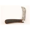 Image 2 : Rare George Butler &amp; Co. horn bill pocket knife  with stag slabs, approxima