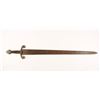 Image 2 : Old reproduction knight&#8217;s sword, approximately 40&#8221;  overall with a dark pat