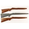 Image 1 : Lot of 3 stocks only, 2 wood and one  composite; both wood stocks have stee