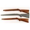 Image 2 : Lot of 3 stocks only, 2 wood and one  composite; both wood stocks have stee