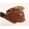 Image 2 : Antique hand carved wooden smoking pipe in  form of a steer with glass eyes