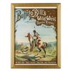 Image 1 : Large framed modern color copy of a famous  Buffalo Bill&#8217;s Wild West and Co