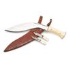 Image 5 : Beautiful ivory handled Gurkha with leather  sheath and two side knives.  T