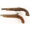 Image 2 : Lot of 2 great relic percussion pistols out  of Mexico; one has a back acti