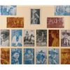 Image 2 : Barn wood framed lot of 17 original old time  collector cards of various ea