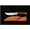 Image 1 : Custom knife and leather sheath by Ruffin  Johnson (&#8220;El Lobo Solo&#8221;); knife