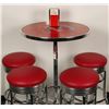 Image 2 : Beautifully restored Coca Cola &#8220;soda  fountain&#8221; circular table, 4 chairs an