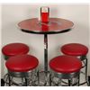 Image 2 : Beautifully restored Coca Cola &#8220;soda  fountain&#8221; circular table, 4 chairs an