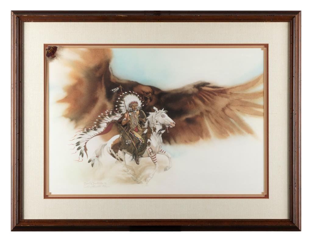 Beautifully framed and triple matted large limited edition (459/1,500) col