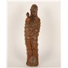 Image 1 : Well-detailed box wood carving of oriental  goddess; approximately 8.25&#8221; in