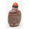 Image 1 : Red leopard Jasper stone snuff bottle, ca  1900.    Est.:  $500-$1,000.