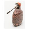Image 2 : Red leopard Jasper stone snuff bottle, ca  1900.    Est.:  $500-$1,000.