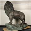Image 3 : Hollow cast bronze lion approximately 56&#8221;  tall by 51.5&#8221; long by 19.5&#8221; wide
