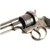 Image 3 : Engraved European Pinfire Revolver, 9mm  caliber, 5.75&#8221; barrel, S/N 15331.