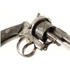 Image 4 : Engraved European Pinfire Revolver, 9mm  caliber, 5.75&#8221; barrel, S/N 15331.