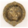 Image 1 : Brass door knocker with face of lion; per  consignor&#8217;s family tradition, wa