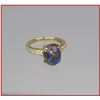 Image 2 : Captivating Australian Black Opal and Diamond  Ring featuring a 2.65 carat