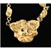 Image 3 : Gold nugget style necklace with 25 point +  diamond; 18-22KT gold; purchase